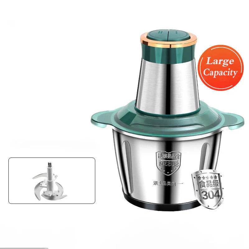 2L/5L Electric Meat Grinder Food Processor Chopper Stainless Steel Kitchen light Machine Chopper Slicer Machine Home Grinder - Quality Shopping Centre