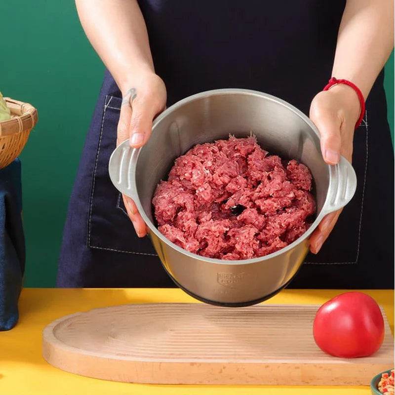 2L/5L Electric Meat Grinder Food Processor Chopper Stainless Steel Kitchen light Machine Chopper Slicer Machine Home Grinder - Quality Shopping Centre