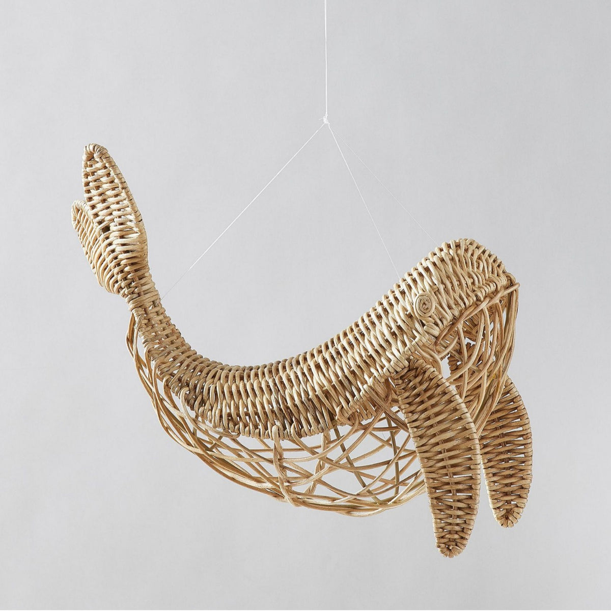 Handgemaakte rotan walvis wanddecoratie voor kinderkamer, fotografie-rekwisieten, woondecoratie, geweven ornament