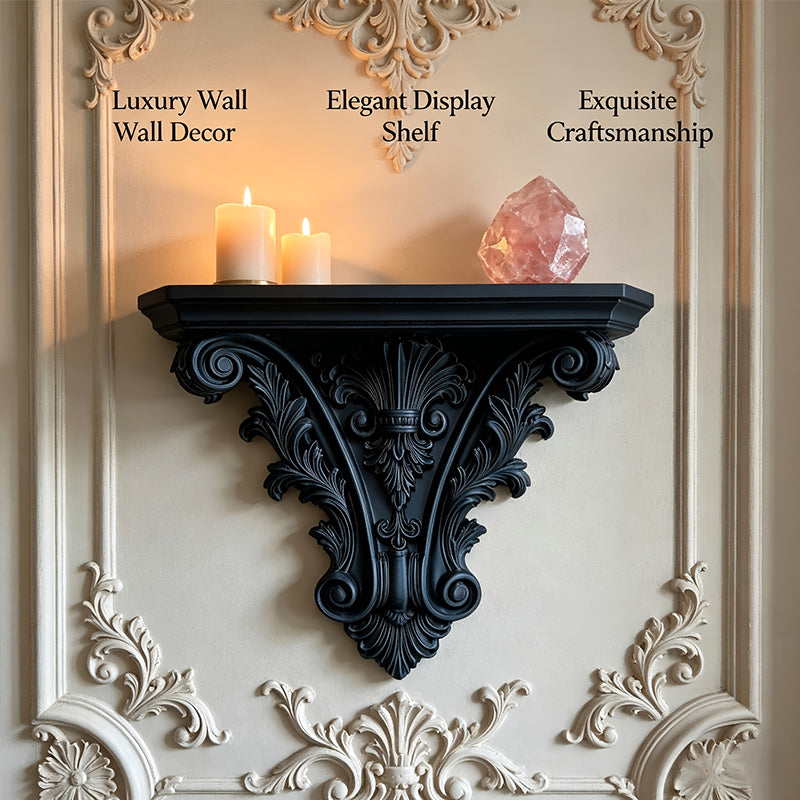 Étagère flottante gothique imprimée en 3D, Décoration murale créative sculptée, Support de plantes rétro pour salon et décoration intérieure
