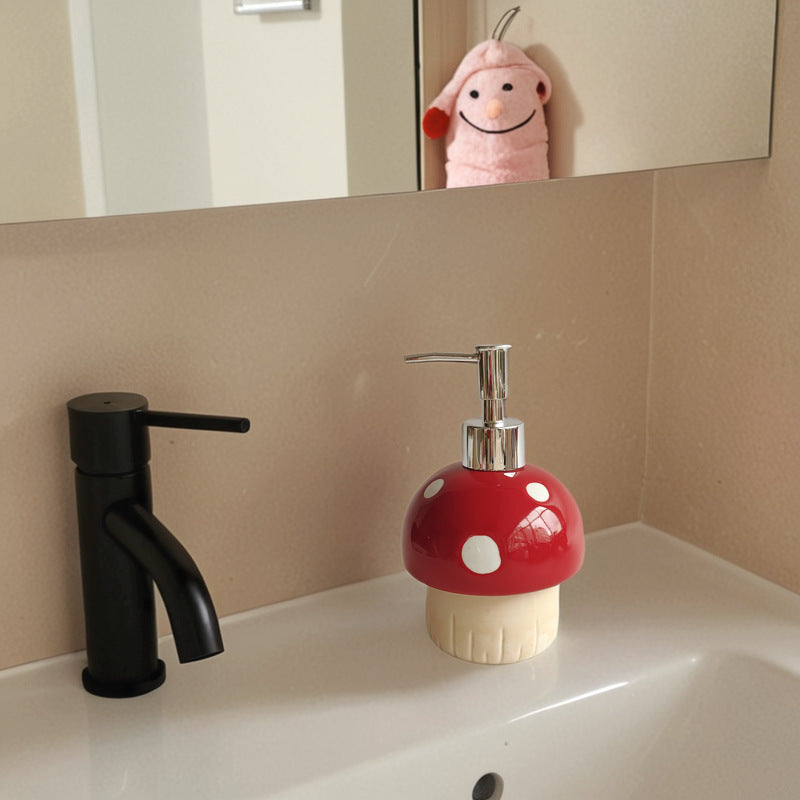 Paddenstoel keramische zeepdispenser