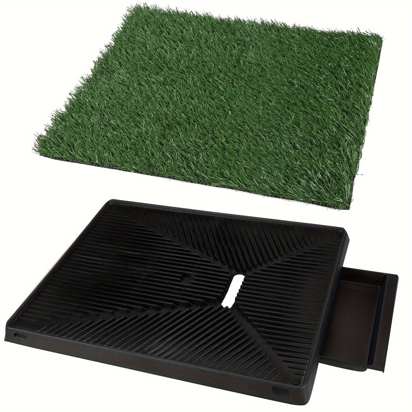 Dog Litter Box with Grass - Washable Puppy Mat, 63 x 50cm Reusable Training Pad for Small to Medium Dogs - Quality Shopping Centre