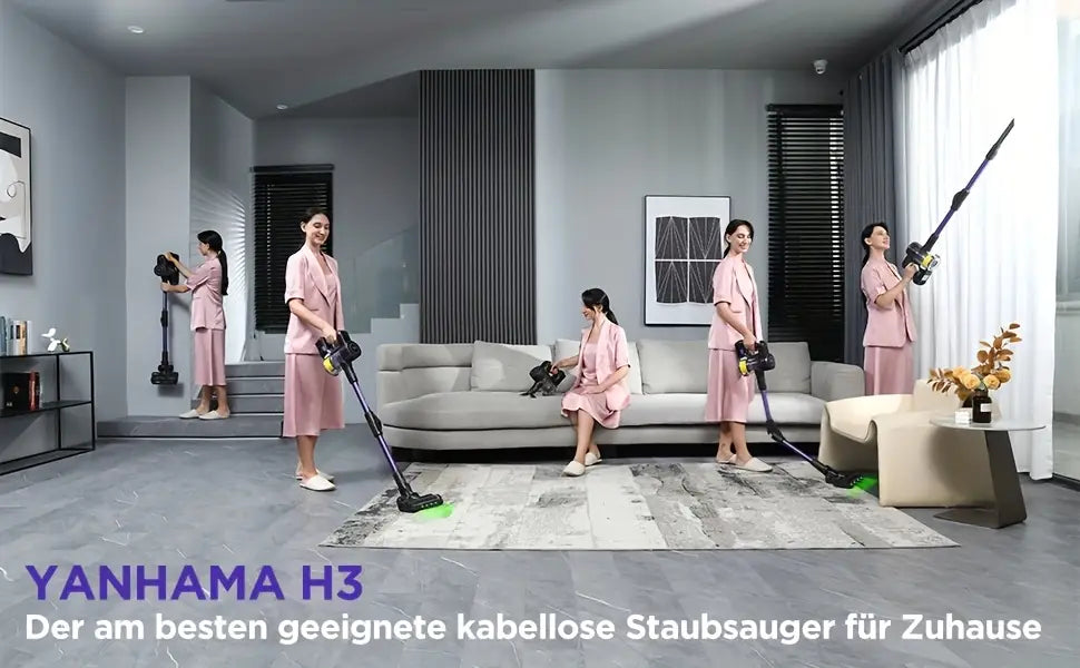 550W High Performance Cordless Vacuum Cleaner 45000Pa 7 Filtration 4 Suction Modes 1.6L Stick Vacuum Cleaner 60 Minutes