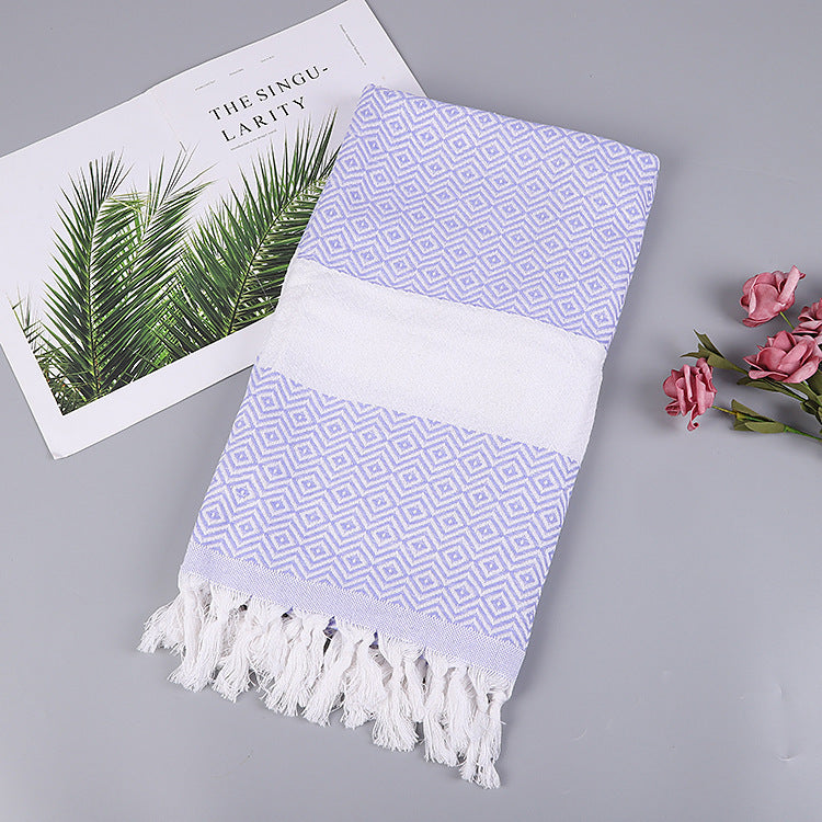 Serviette de plage turque rayée à franges, séchage rapide, grande taille, en coton, styles variés, vente en gros