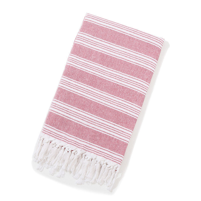 Serviette de plage turque rayée à franges, séchage rapide, grande taille, en coton, styles variés, vente en gros