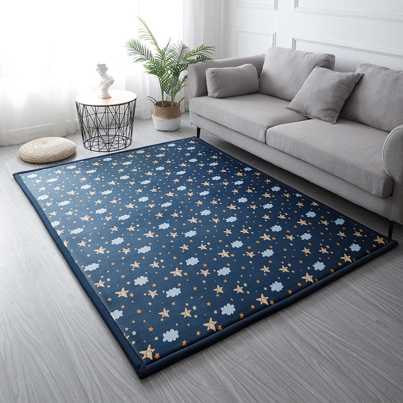 Dik kindertapijt van koraalfleece, tatami-mat voor slaapkamer en woonkamer, kruipmat voor baby's, kussen voor in de vensterbank