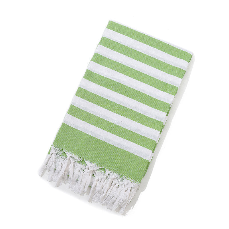 Serviette de plage turque rayée à franges, séchage rapide, grande taille, en coton, styles variés, vente en gros