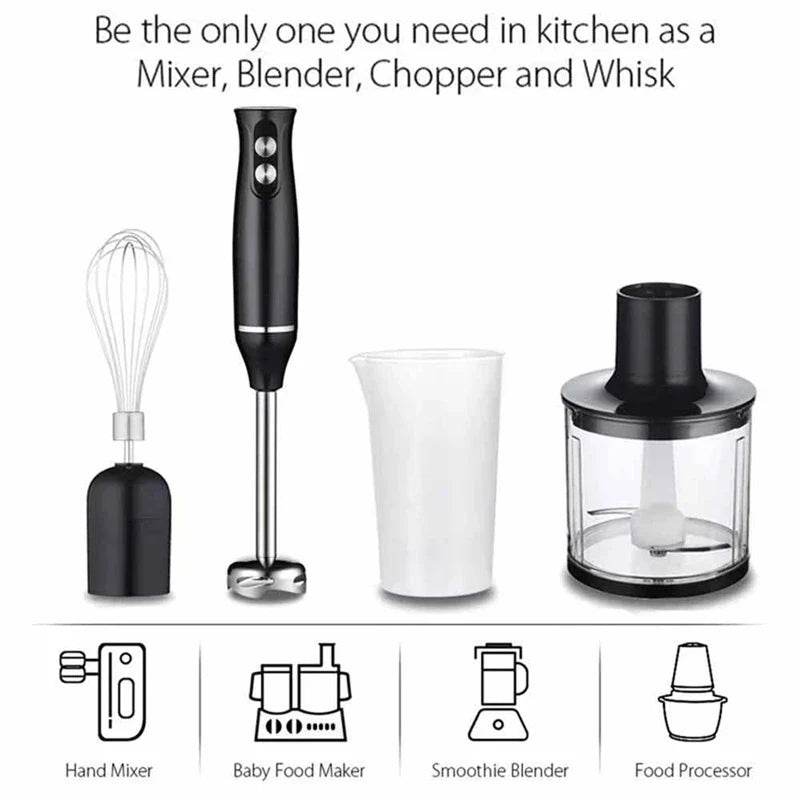 4 in 1 Electric Blender 500W Immersion Hand bag boxer Stainless Steel Ice Blades vegtable Meat Grinder mg Whisk Blender - Quality Shopping Centre