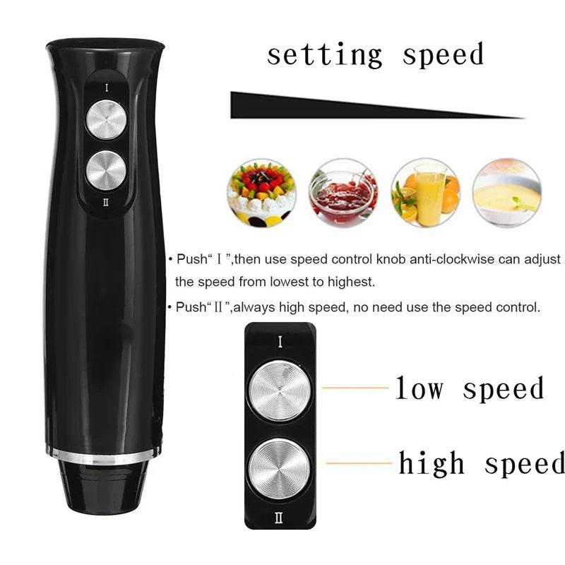 4 in 1 Electric Blender 500W Immersion Hand bag boxer Stainless Steel Ice Blades vegtable Meat Grinder mg Whisk Blender - Quality Shopping Centre