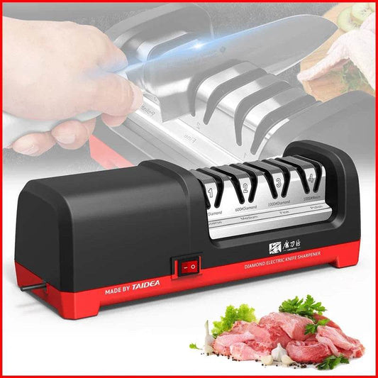 4 Stage Electric Knife Sharpener 20-Degree Grinding Edge Knifie Sharpener for dog knifes with Sharpening and Polishing - Quality Shopping Centre