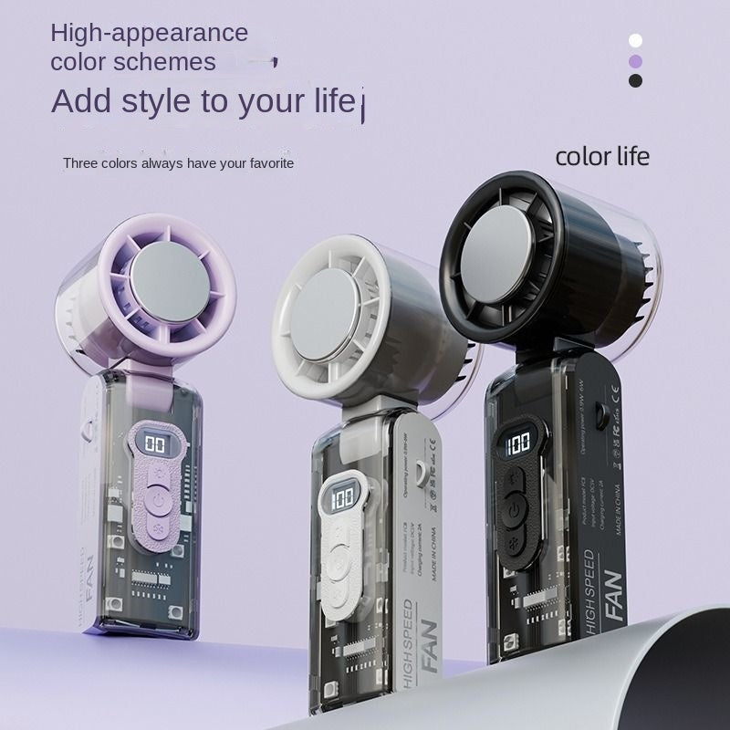 Ventilateur portatif avec compresse froide, turbine haute vitesse, tour de cou, rechargeable, ventilateur puissant