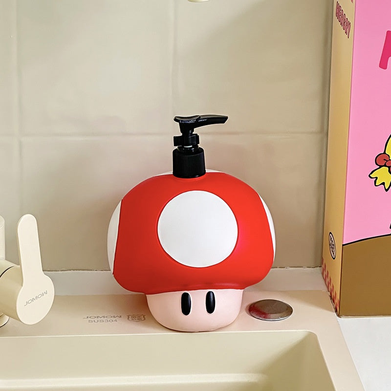 Cartoon Mario paddenstoel vloeistofdispenser voor shampoo, Mickey Mouse zeep- en douchegelfles met esthetisch design
