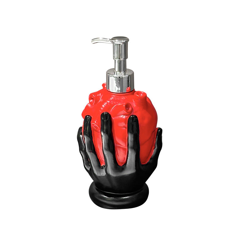 Lightweight Bathroom Handheld Heart-Shaped Liquid Dispenser for Shower Gel, Shampoo, Soap, and Hand Soap Refill Bottles