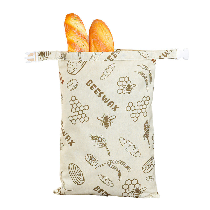 Reusable Beeswax Bread Bags – Natural Beeswax-Lined Cotton Bags for Freezer & Fridge Storage