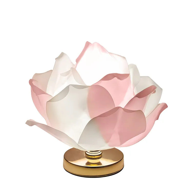 Creatieve grote rozenbloemlamp lotuslamp voor meisjeskamer, romantische sfeer huwelijksdecoratie bedlampje