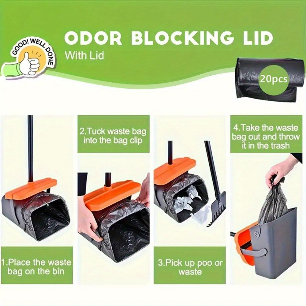 Pet Poop Picker with Trash Can Rake for Large/Small/Medium Dogs – Ideal for Grass, Dirt, Gravel, and Lawn - Quality Shopping Centre