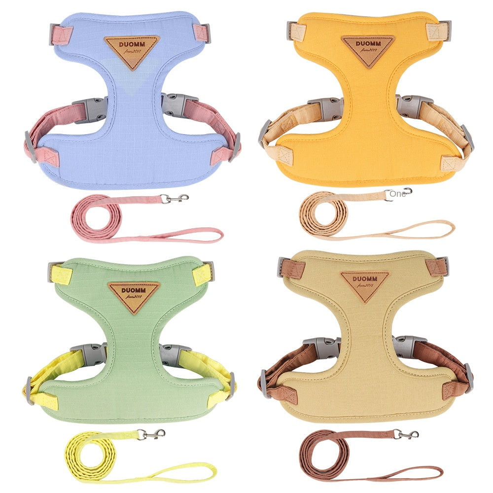 Adjustable Mesh Cat Chest Harness Anti Escape Walking Leash Set