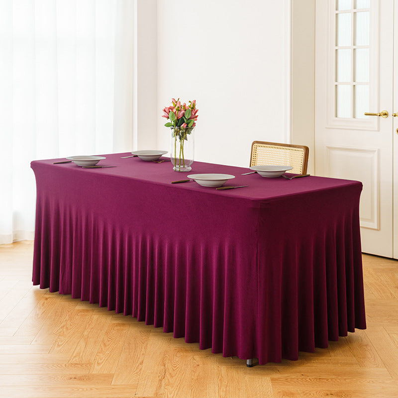 Stretch Spandex Tafelkleed Rechthoekig, Passende Tafelhoes voor Bruiloften, Feesten, Banketten, Hotel en Evenementendecoratie