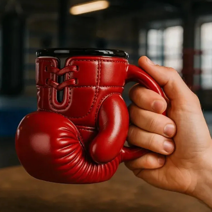 Bokshandschoen Mok Roestvrijstalen Koffiemok Retro Stijl voor Boksliefhebbers