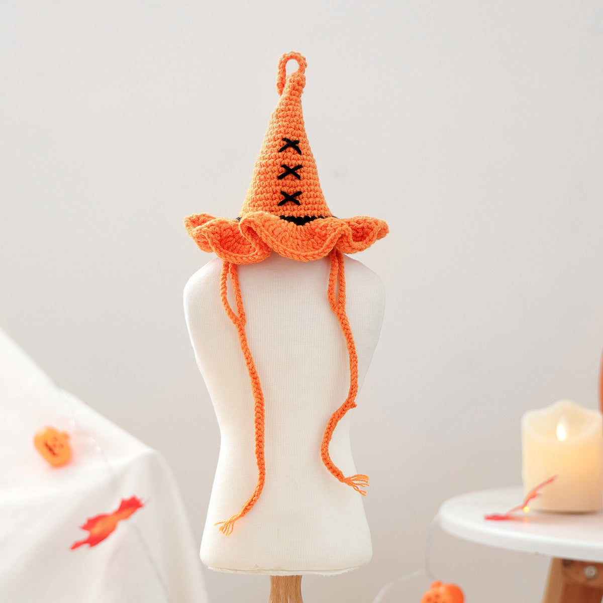 Cute Embroidered Wizard Hat For Dogs Halloween Knitted Costume