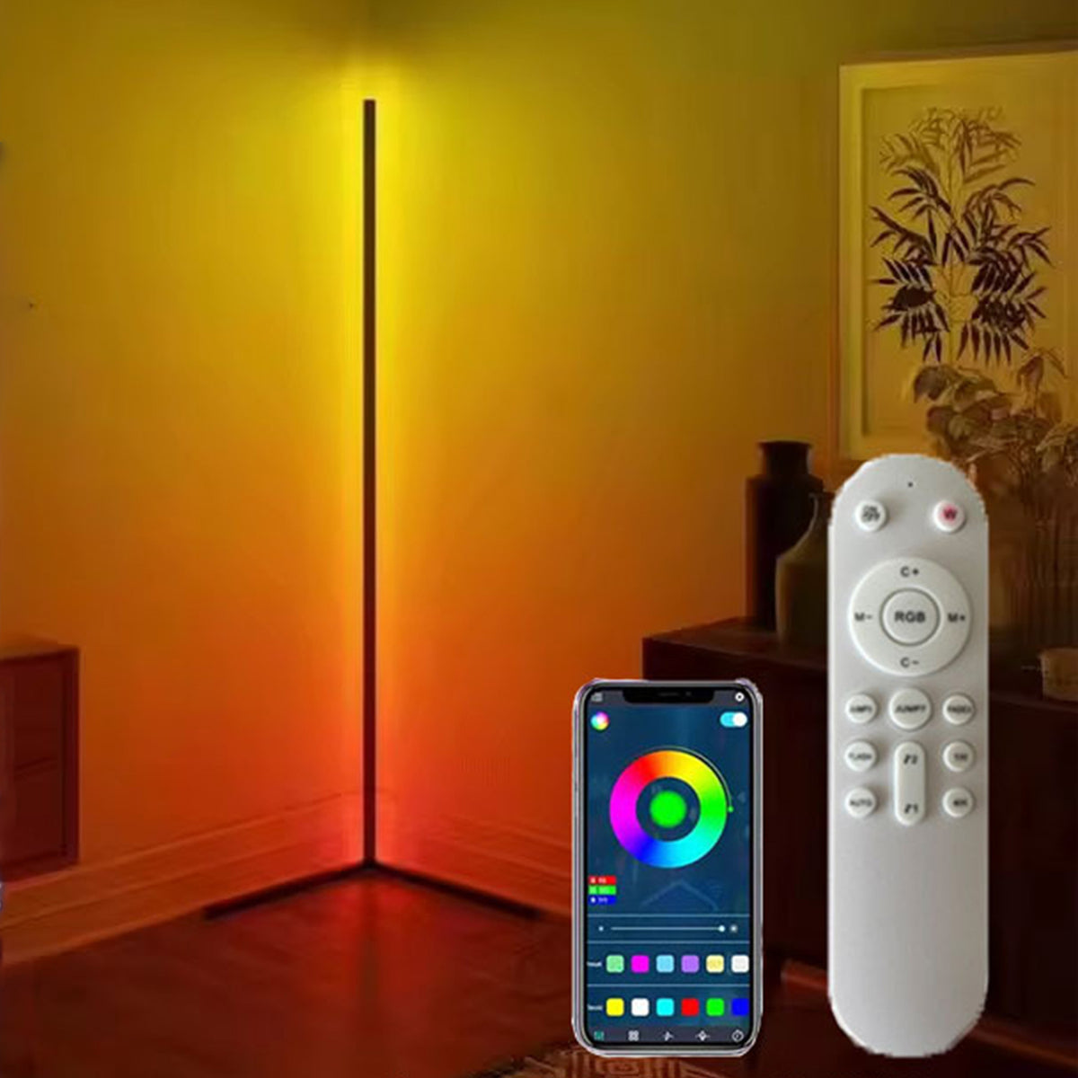 RGB vloerlamp met afstandsbediening en app-besturing