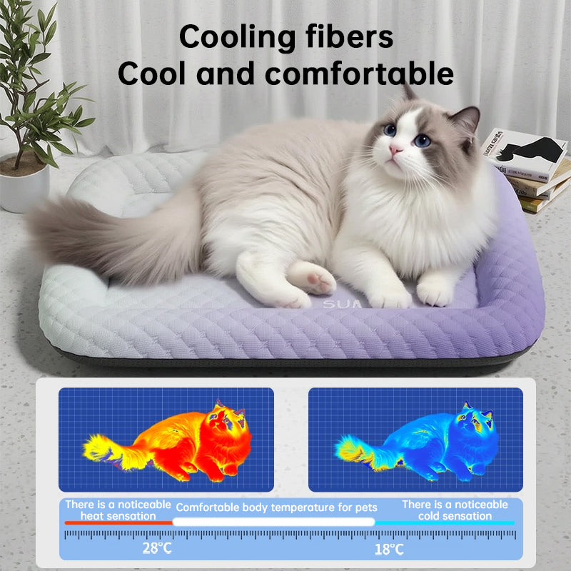 Breathable Ice Silk Pet Cooling Mat For Dogs And Cats With Soft Surface