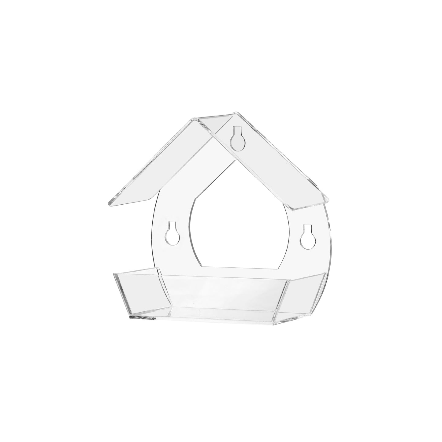 Kunteng Triangular Acrylic Window Bird Feeder With Suction Cup Small