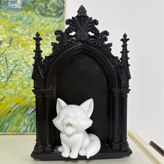 3D Printed Retro Gothic Wall Shelf for Living Room Decorative Storage Rack