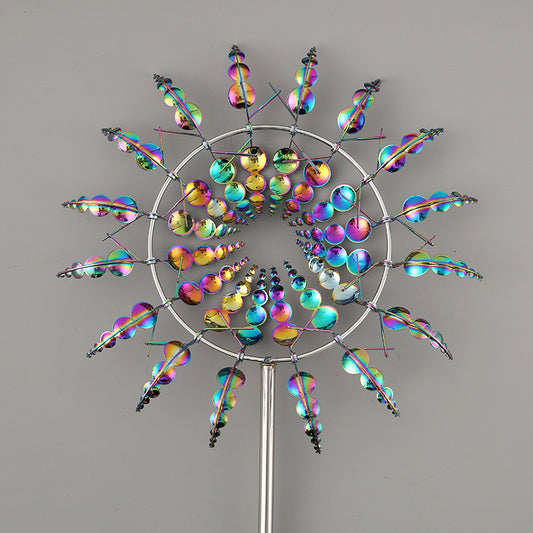 Metal outdoor windmill garden decoration