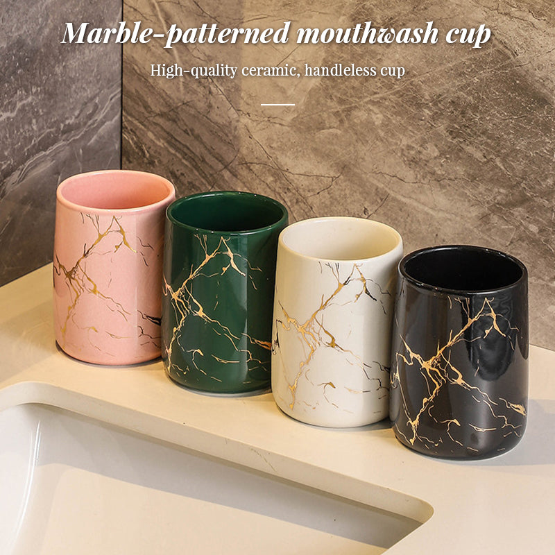 Ensemble de tasses en céramique pour couple de luxe – Gobelets de salle de bain haut de gamme