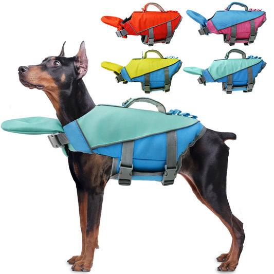 Reflective Dog Life Jacket Adjustable Pet Swimming Vest Safety Float