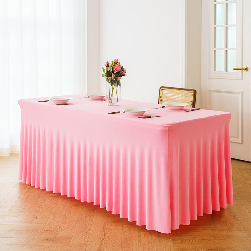 Stretch Spandex Tafelkleed Rechthoekig, Passende Tafelhoes voor Bruiloften, Feesten, Banketten, Hotel en Evenementendecoratie