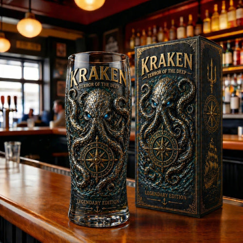 Gekleurde glazen bierfles