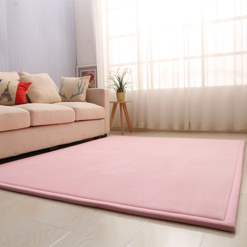 Dik kindertapijt van koraalfleece, tatami-mat voor slaapkamer en woonkamer, kruipmat voor baby's, kussen voor in de vensterbank
