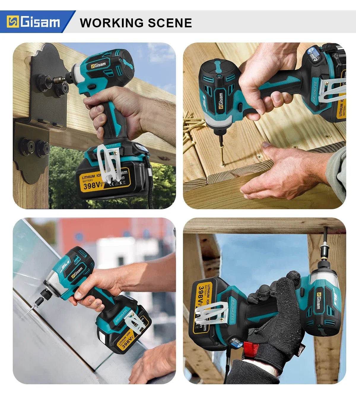 688N.m 8-Speed 1/4'' Brushless Electric Screwdriver Cordless Screwdriver Electric Drill Impact Driver Kit for Makita 18V Battery - Quality Shopping Centre