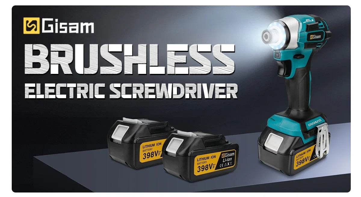 688N.m 8-Speed 1/4'' Brushless Electric Screwdriver Cordless Screwdriver Electric Drill Impact Driver Kit for Makita 18V Battery - Quality Shopping Centre
