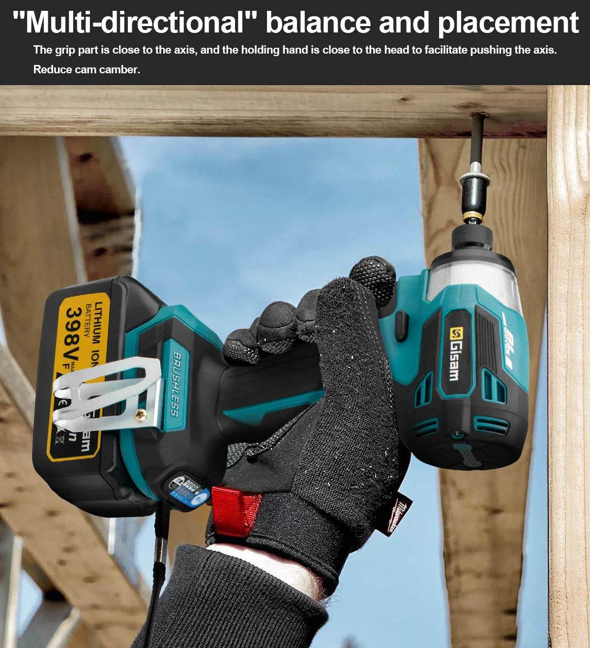 688N.m 8-Speed 1/4'' Brushless Electric Screwdriver Cordless Screwdriver Electric Drill Impact Driver Kit for Makita 18V Battery - Quality Shopping Centre