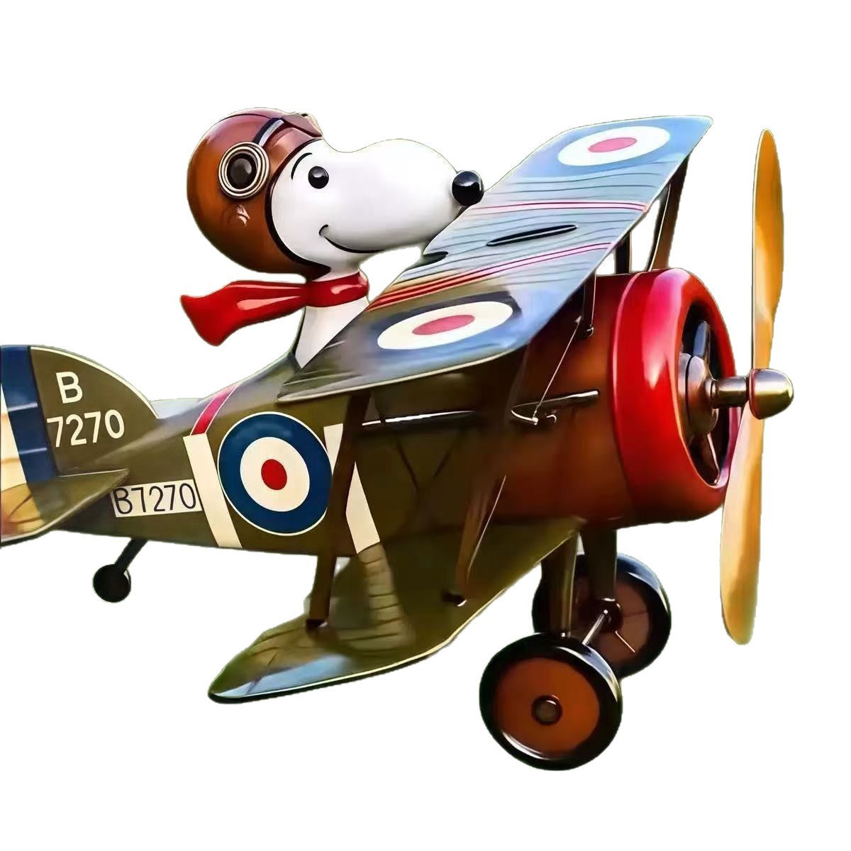 Metalen windmolen Pilot Snoopy voor in de tuin, tuindecoratie voor buiten