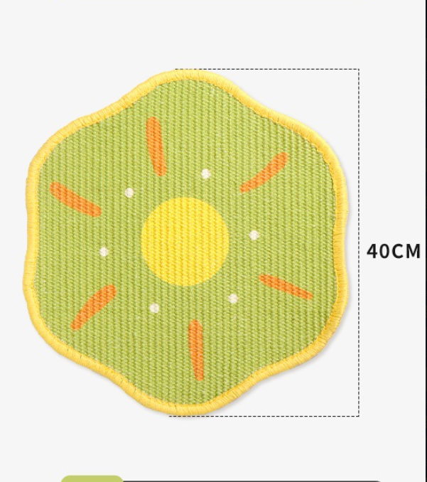 Artistic Jute Cat Scratcher Wall-Mounted Vertical Cat Scratch Pad Non-Shedding Cat Toy