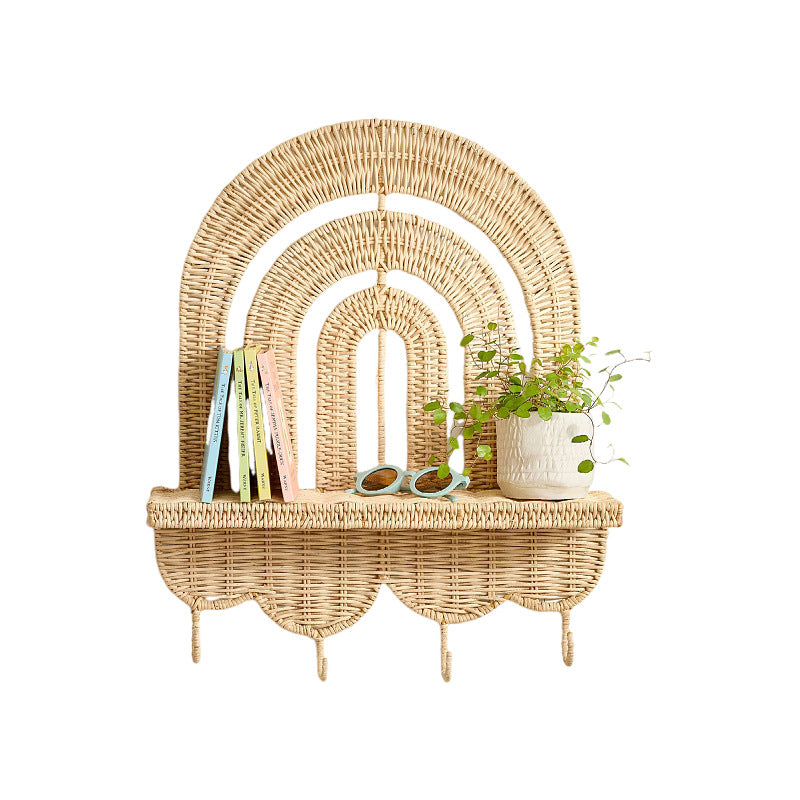 Porte-clés mural tissé, étagère de tissage faite à la main pour plantes grasses et plantes vertes de balcon, étagère décorative pour chambre d'enfant