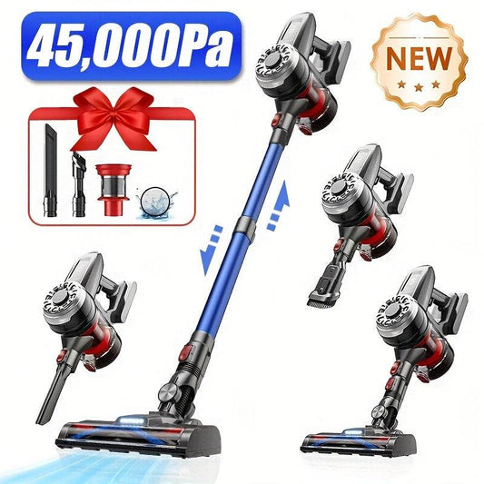XINSHE Wireless Vacuum Cleaner, 45Kpa Portable Lightweight Battery-Powered Household Vacuum Cleaner, with a Runtime of Up to 45 Minutes, Anti-Tangle Handle Vacuum Cleaner, Suitable for Pet Hair, Hard Floors, Carpets, Sofas. - Quality Shopping Centre