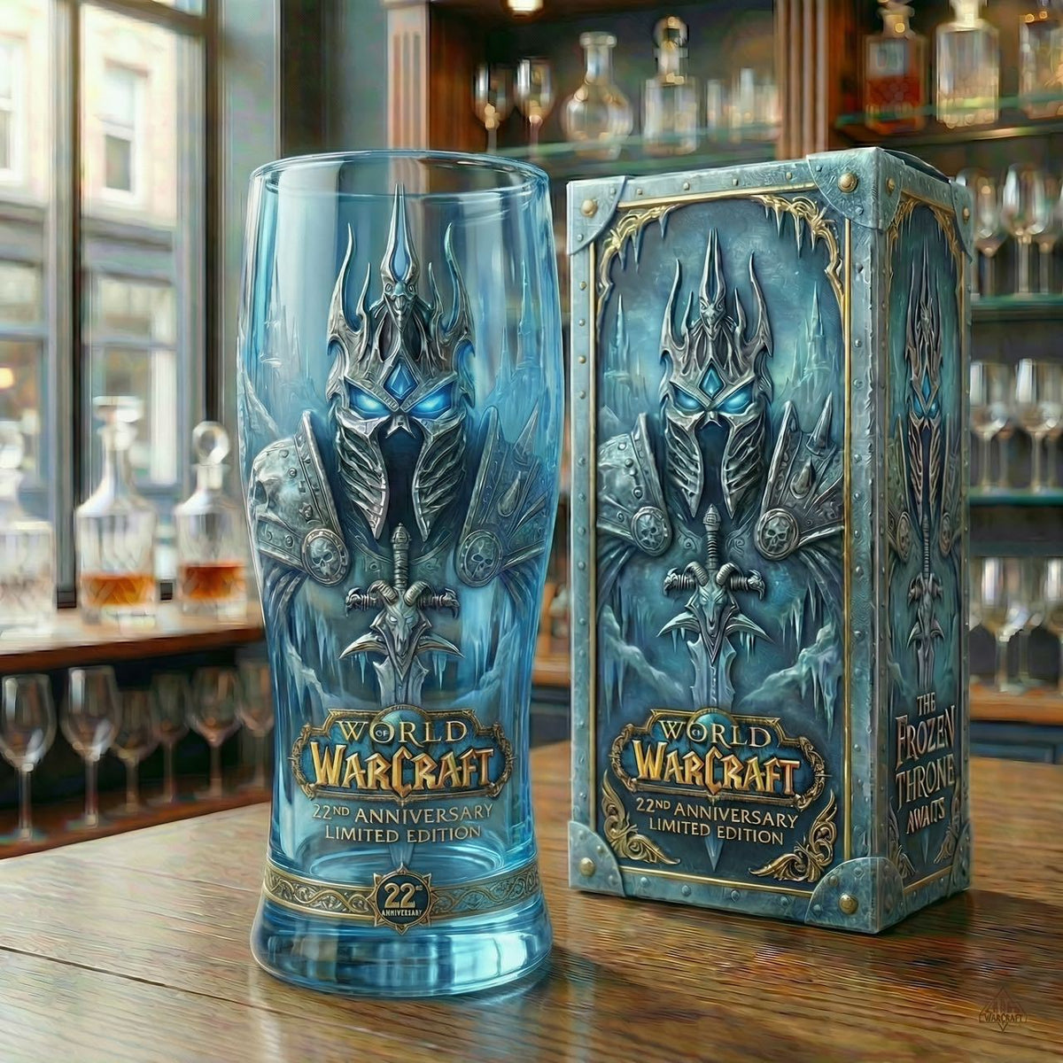 Gekleurde glazen bierfles