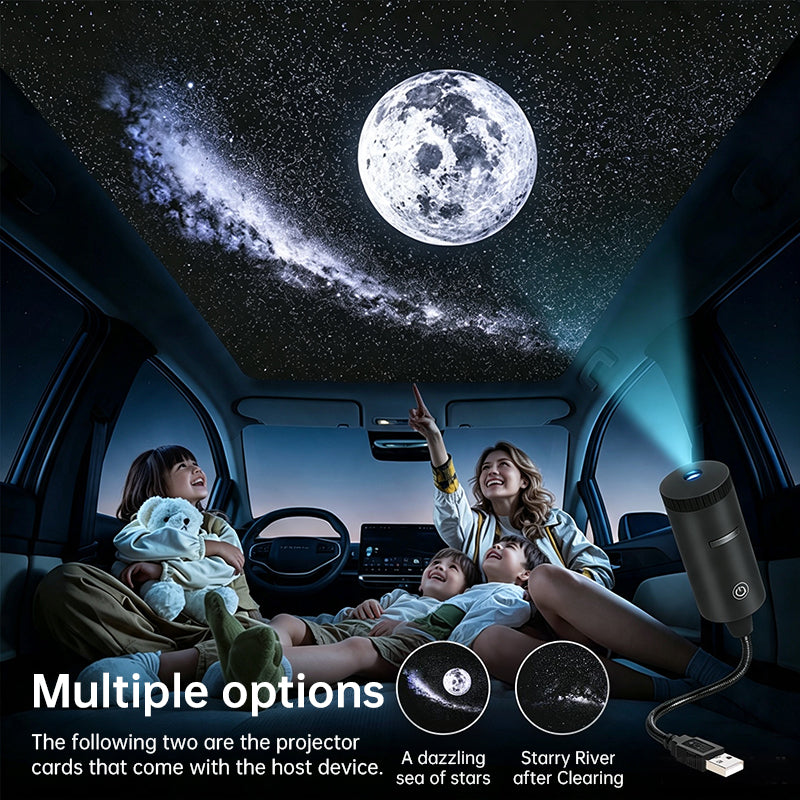 USB-sterrenprojector – Plug & Play, verwisselbare patronen voor slaap- en woonkamer
