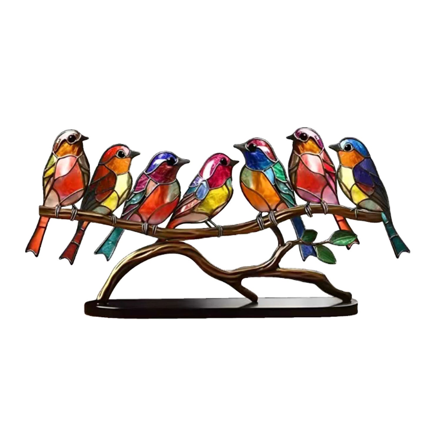 Zibi Acrylic Bird And Flowers Christmas Home Decor Ornament