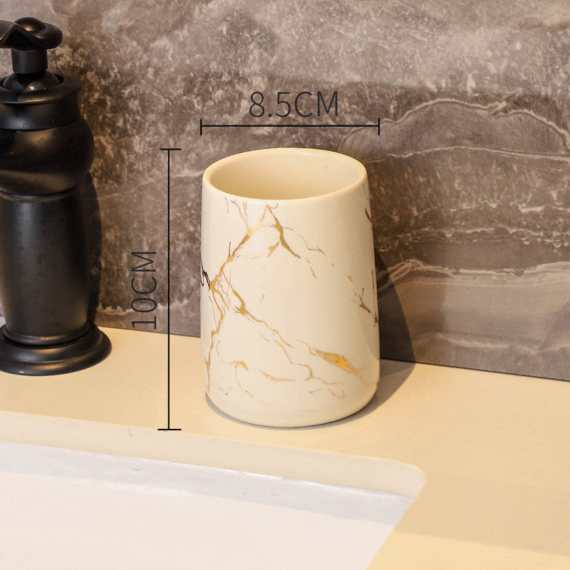 Ensemble de tasses en céramique pour couple de luxe – Gobelets de salle de bain haut de gamme