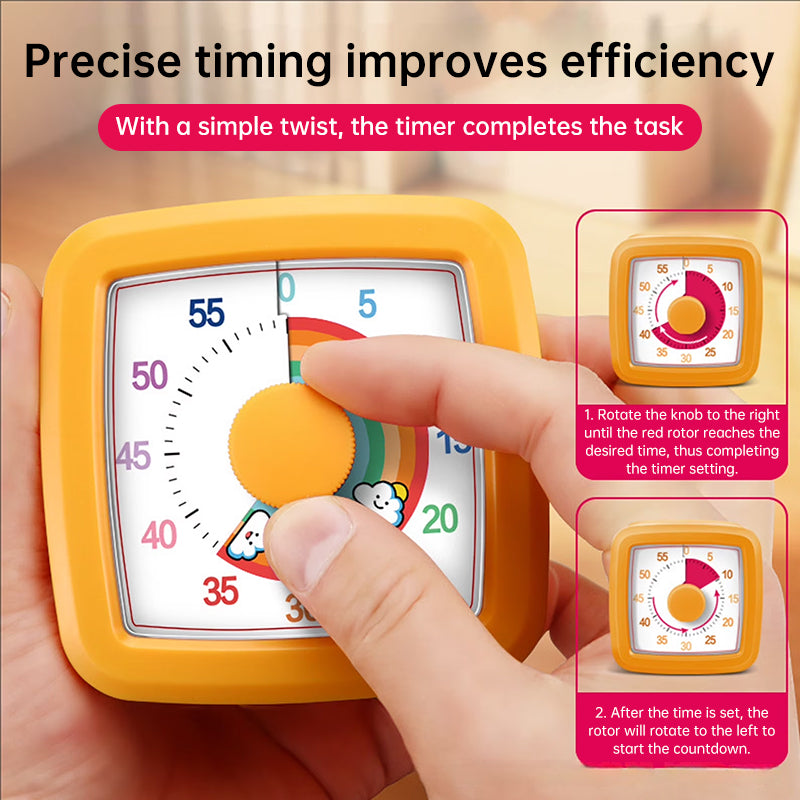 Yunbaoit Visuele Timer – Digitale Aftelklok met Nachtlampje voor Kinderen & Keuken
