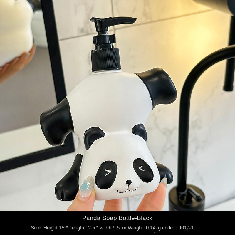 Panda drainage zeepbakje creatieve zeephouder voor badkamer en toilet, zeepbakje met afvoer, decoratief woonaccessoire