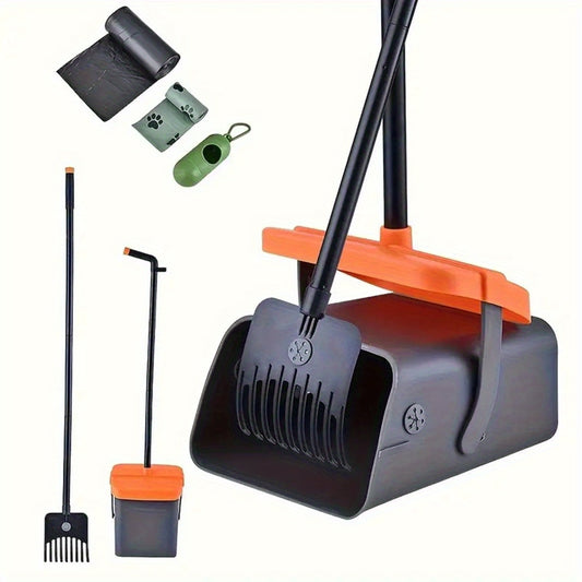 Pet Poop Picker with Trash Can Rake for Large/Small/Medium Dogs – Ideal for Grass, Dirt, Gravel, and Lawn - Quality Shopping Centre