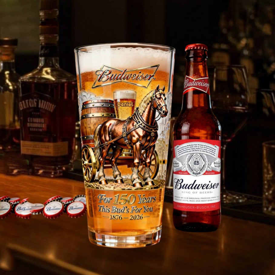 Gekleurde glazen bierfles