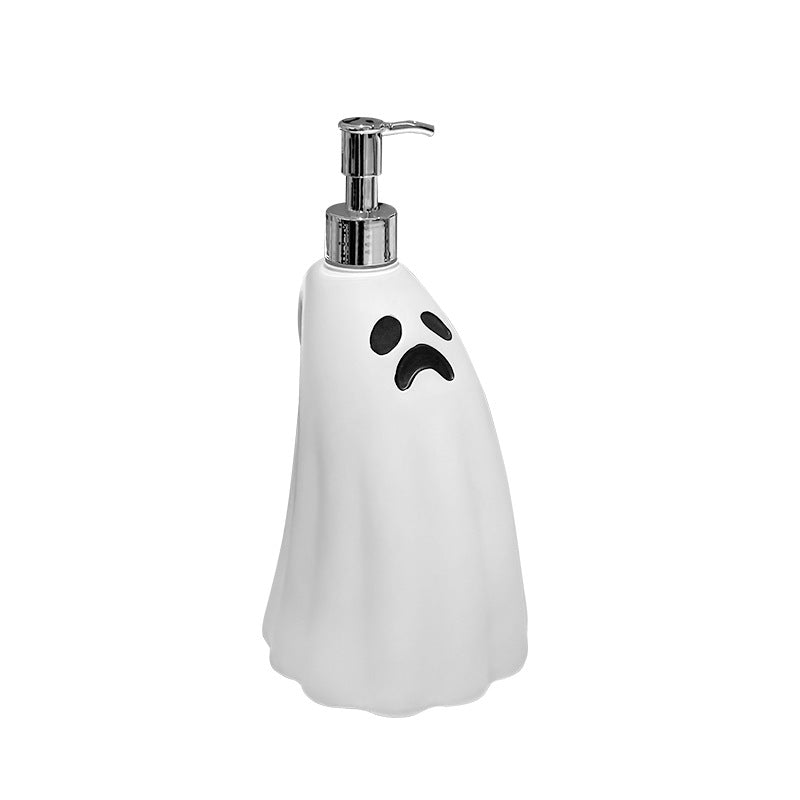 Distributeur de savon fantôme pour Halloween, flacon à pompe pour lotion, gel douche et shampoing, bouteille vide rechargeable pour la salle de bain
